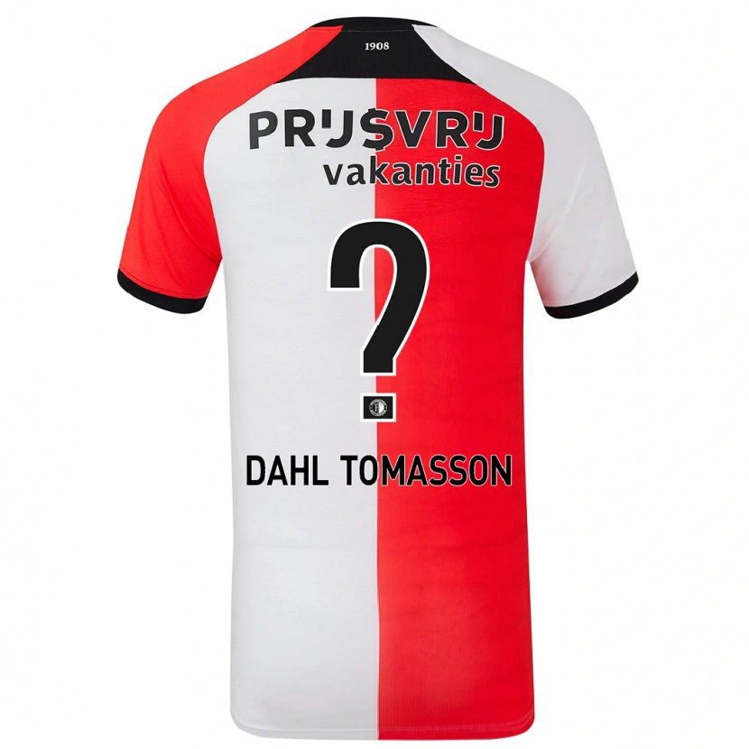 Danxen Mann Luca Dahl Tomasson #0 Rød Hvit Hjemmetrøye Drakt Trøye 2024/25 Skjorter T-Skjorte