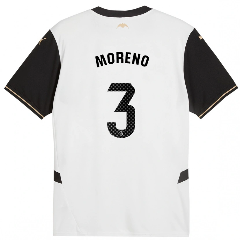 Danxen Mann Diego Moreno #3 Hvit Svart Hjemmetrøye Drakt Trøye 2024/25 Skjorter T-Skjorte