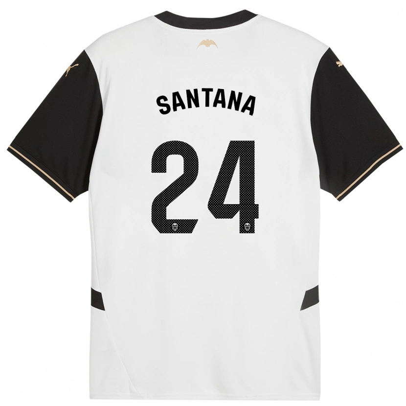 Danxen Mann Ismael Santana #24 Hvit Svart Hjemmetrøye Drakt Trøye 2024/25 Skjorter T-Skjorte