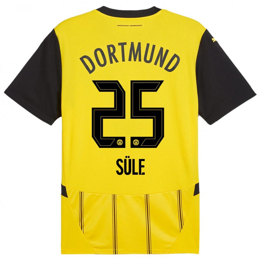Danxen Mann Niklas Süle #25 Gul Svart Hjemmetrøye Drakt Trøye 2024/25 Skjorter T-Skjorte