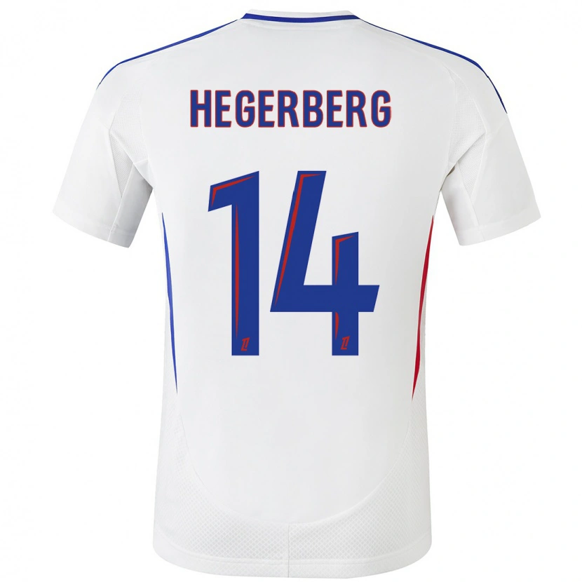 Danxen Mann Ada Hegerberg #14 Hvit Blå Hjemmetrøye Drakt Trøye 2024/25 Skjorter T-Skjorte