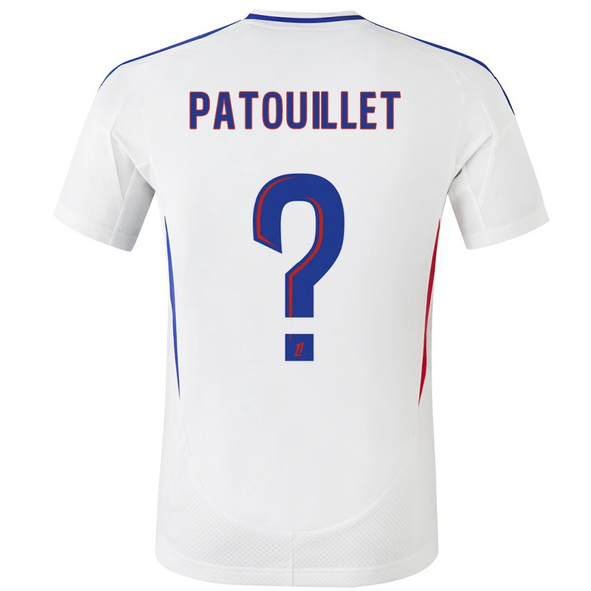 Danxen Mann Mathieu Patouillet #0 Hvit Blå Hjemmetrøye Drakt Trøye 2024/25 Skjorter T-Skjorte