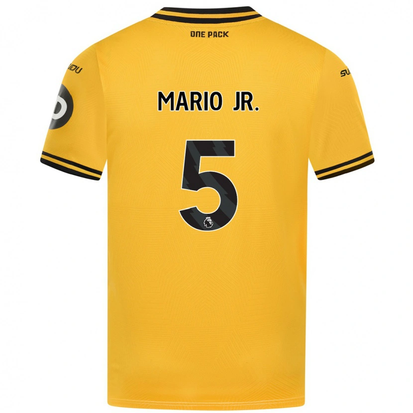 Danxen Mann Mario Lemina #5 Gul Hjemmetrøye Drakt Trøye 2024/25 Skjorter T-Skjorte