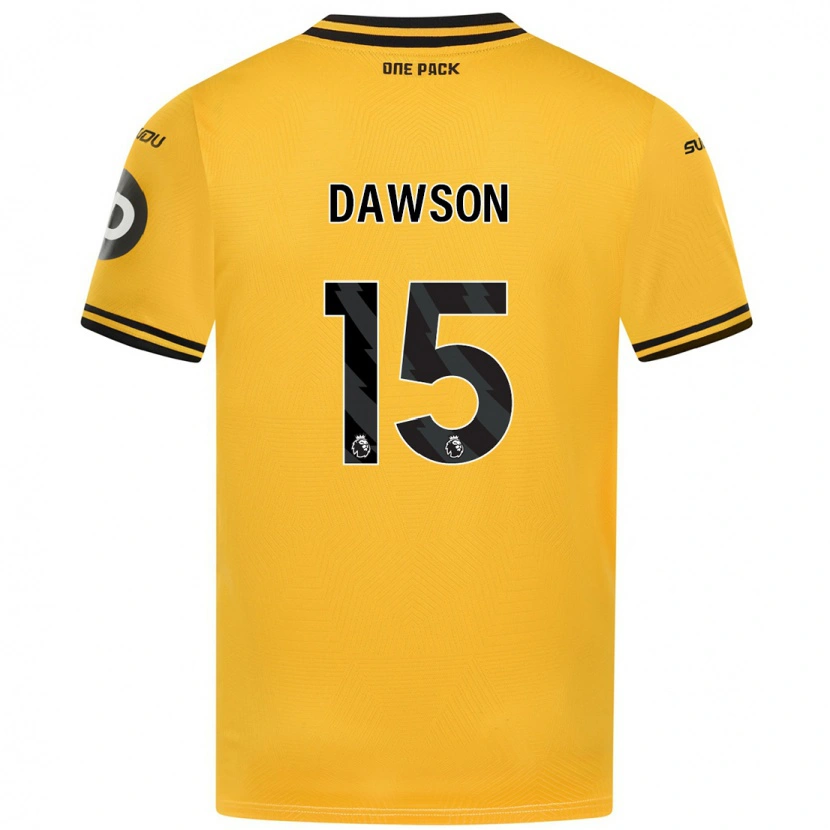 Danxen Mann Craig Dawson #15 Gul Hjemmetrøye Drakt Trøye 2024/25 Skjorter T-Skjorte
