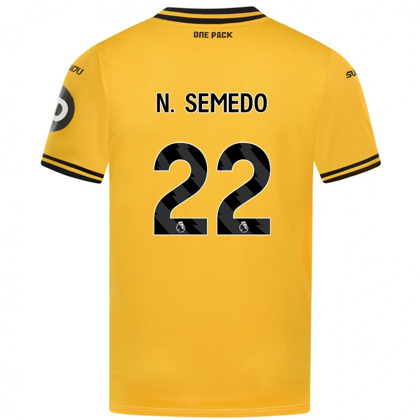 Danxen Mann Nélson Semedo #22 Gul Hjemmetrøye Drakt Trøye 2024/25 Skjorter T-Skjorte