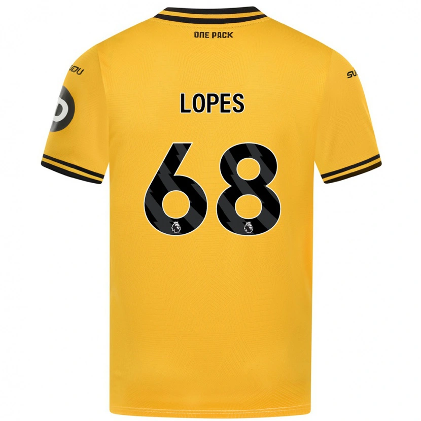 Danxen Mann Leo Lopes #68 Gul Hjemmetrøye Drakt Trøye 2024/25 Skjorter T-Skjorte
