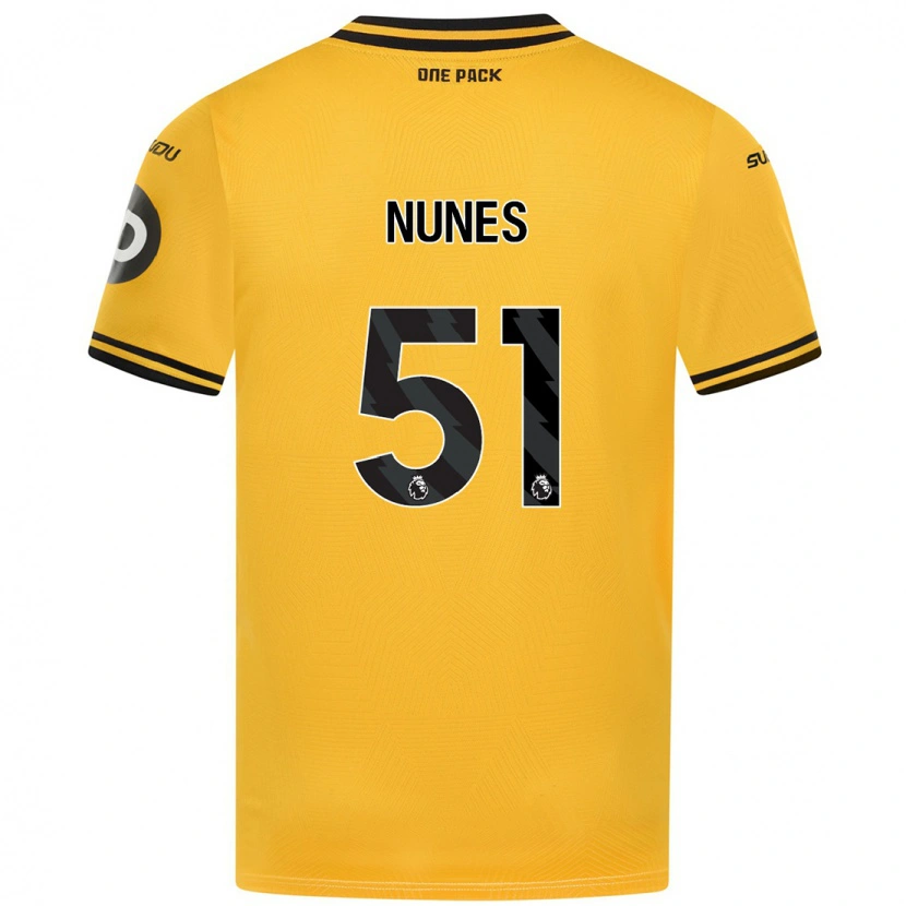 Danxen Mann Grazi Nunes #51 Gul Hjemmetrøye Drakt Trøye 2024/25 Skjorter T-Skjorte