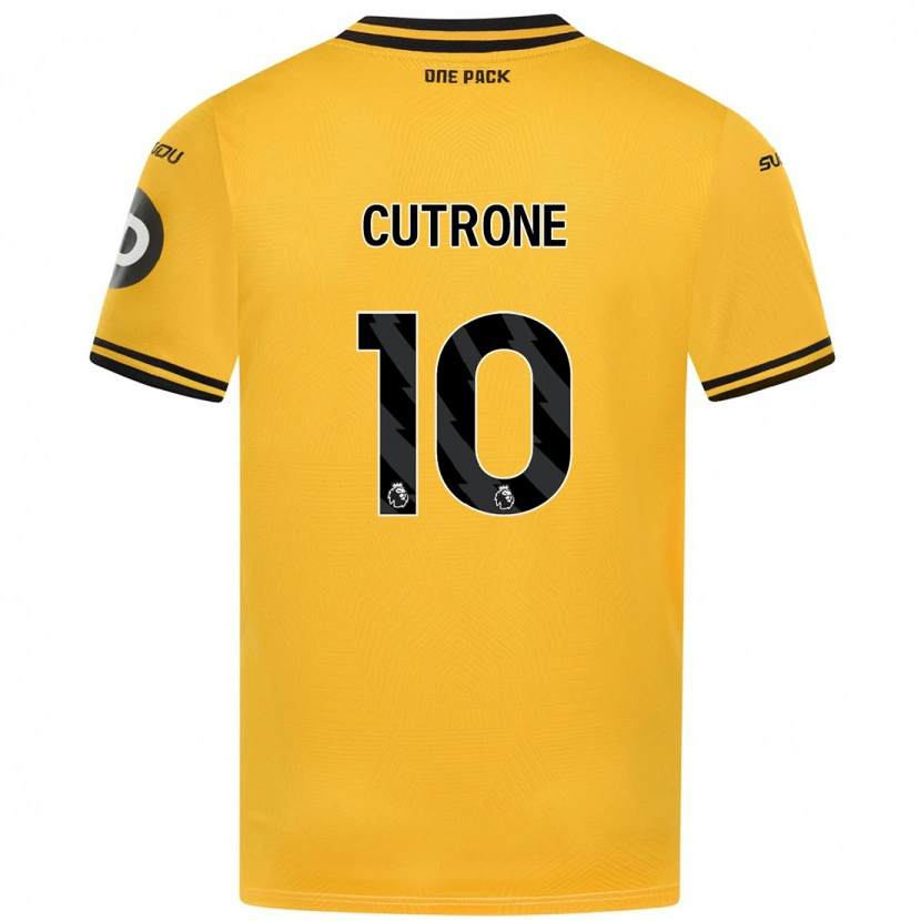 Danxen Mann Patrick Cutrone #10 Gul Hjemmetrøye Drakt Trøye 2024/25 Skjorter T-Skjorte