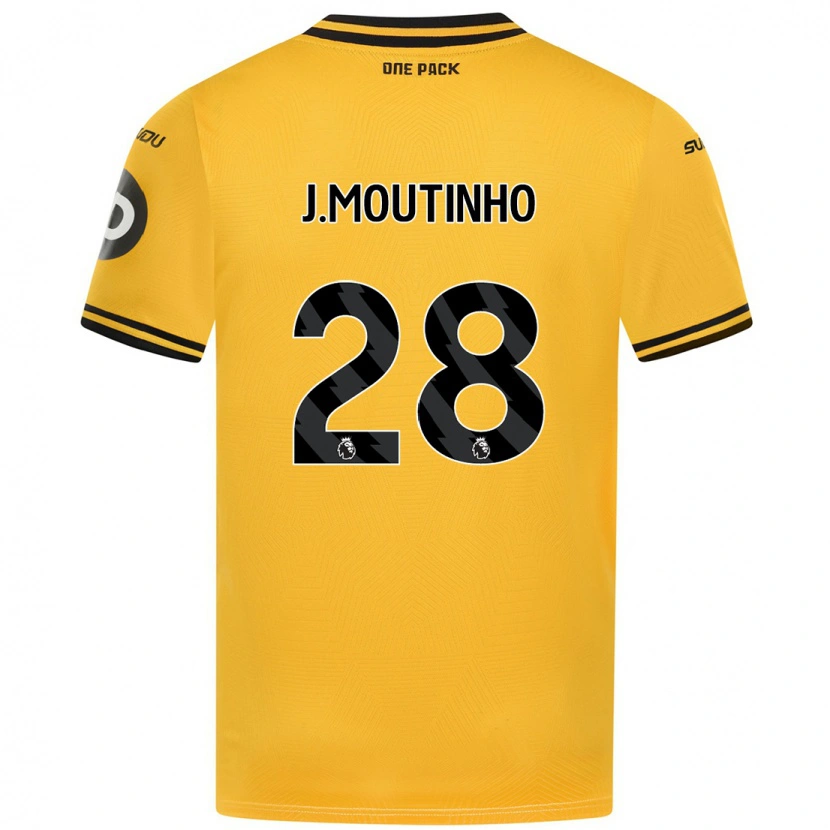 Danxen Mann Joao Moutinho #28 Gul Hjemmetrøye Drakt Trøye 2024/25 Skjorter T-Skjorte