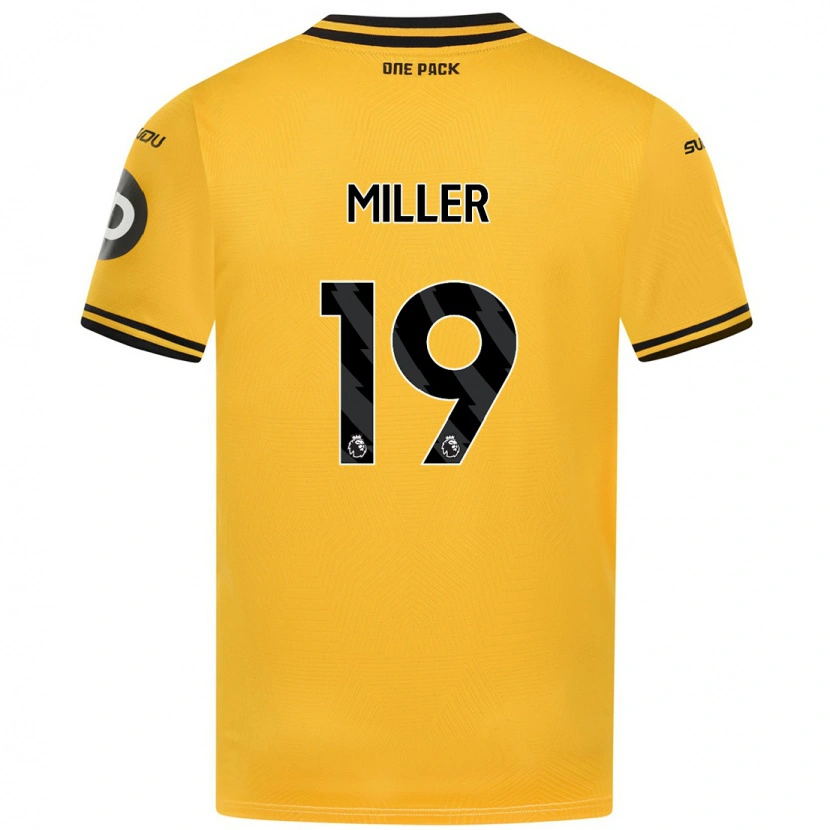 Danxen Mann Ali Miller #19 Gul Hjemmetrøye Drakt Trøye 2024/25 Skjorter T-Skjorte