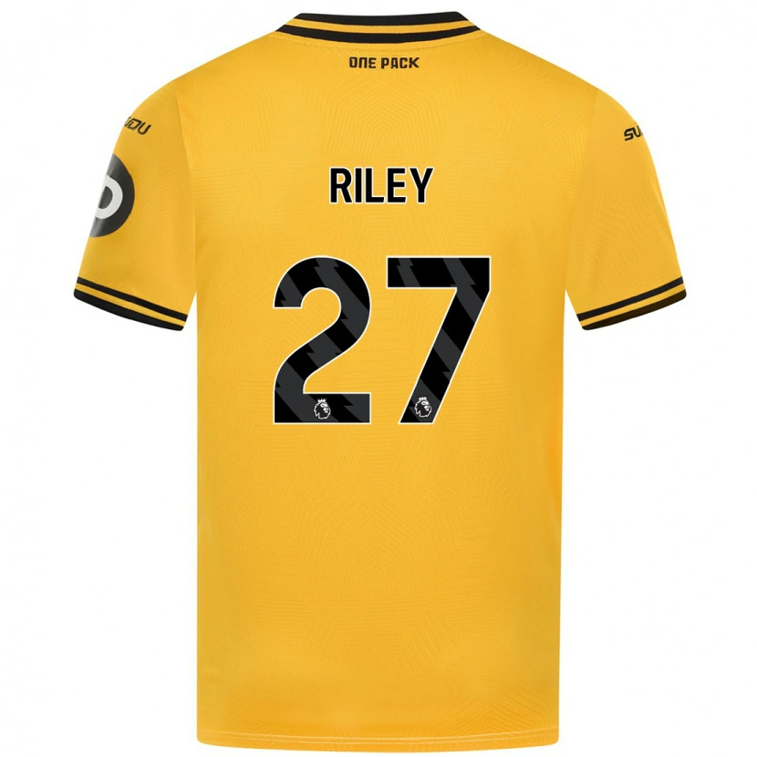 Danxen Mann Lauren Riley #27 Gul Hjemmetrøye Drakt Trøye 2024/25 Skjorter T-Skjorte