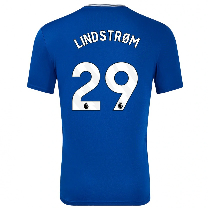 Danxen Mann Jesper Lindstrøm #29 Blå Med Hjemmetrøye Drakt Trøye 2024/25 Skjorter T-Skjorte