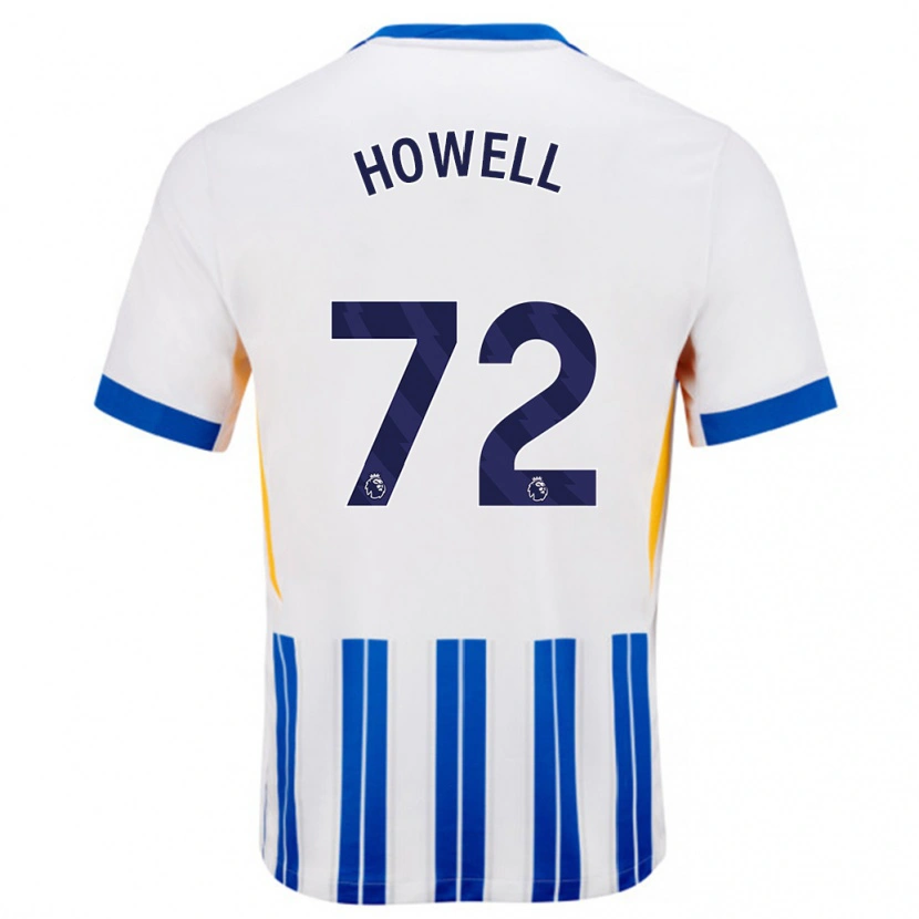 Danxen Mann Harry Howell #72 Hvit Blå Nålestriper Hjemmetrøye Drakt Trøye 2024/25 Skjorter T-Skjorte