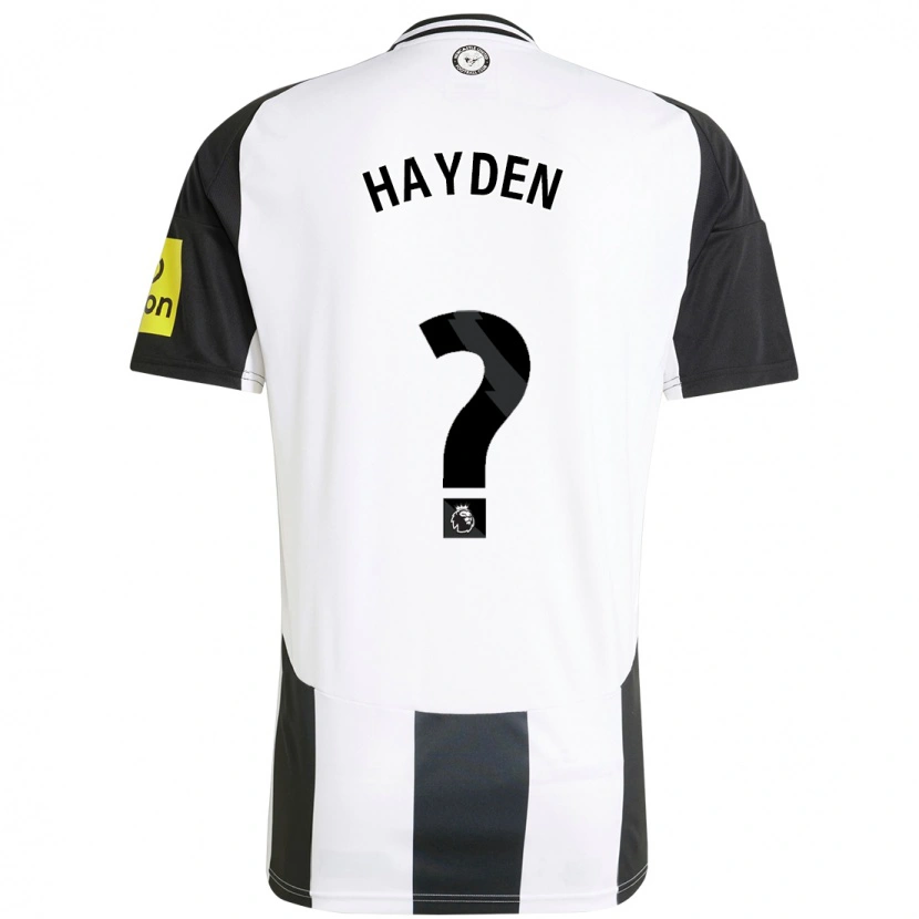 Danxen Mann Isaac Hayden #0 Hvit Svart Hjemmetrøye Drakt Trøye 2024/25 Skjorter T-Skjorte