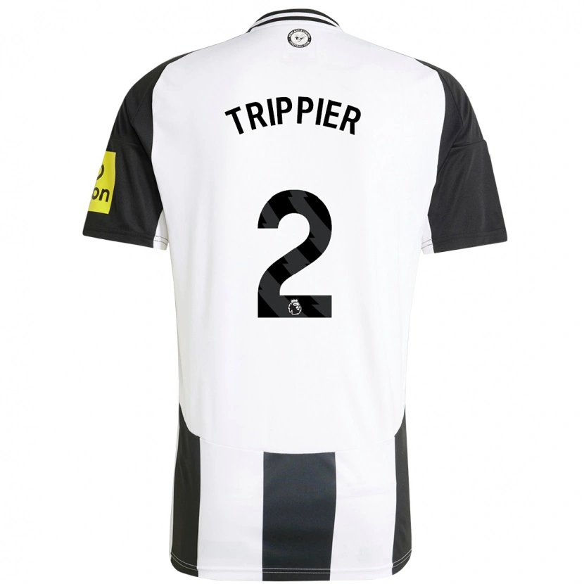Danxen Mann Kieran Trippier #2 Hvit Svart Hjemmetrøye Drakt Trøye 2024/25 Skjorter T-Skjorte