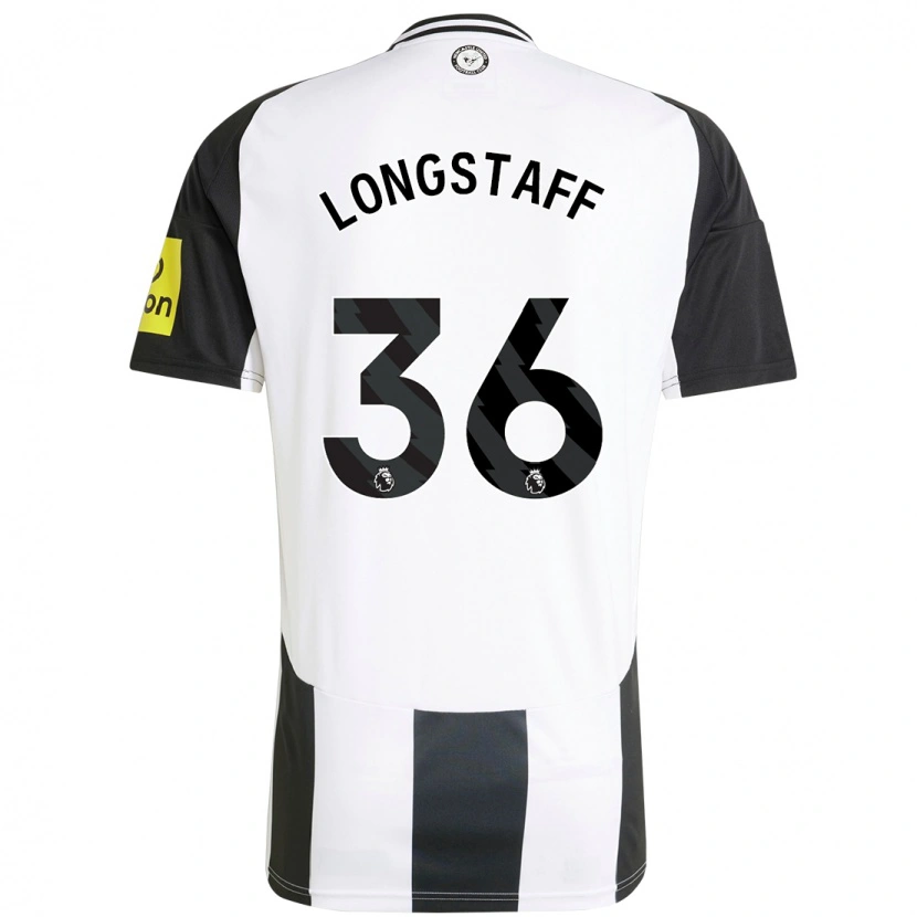 Danxen Mann Sean Longstaff #36 Hvit Svart Hjemmetrøye Drakt Trøye 2024/25 Skjorter T-Skjorte