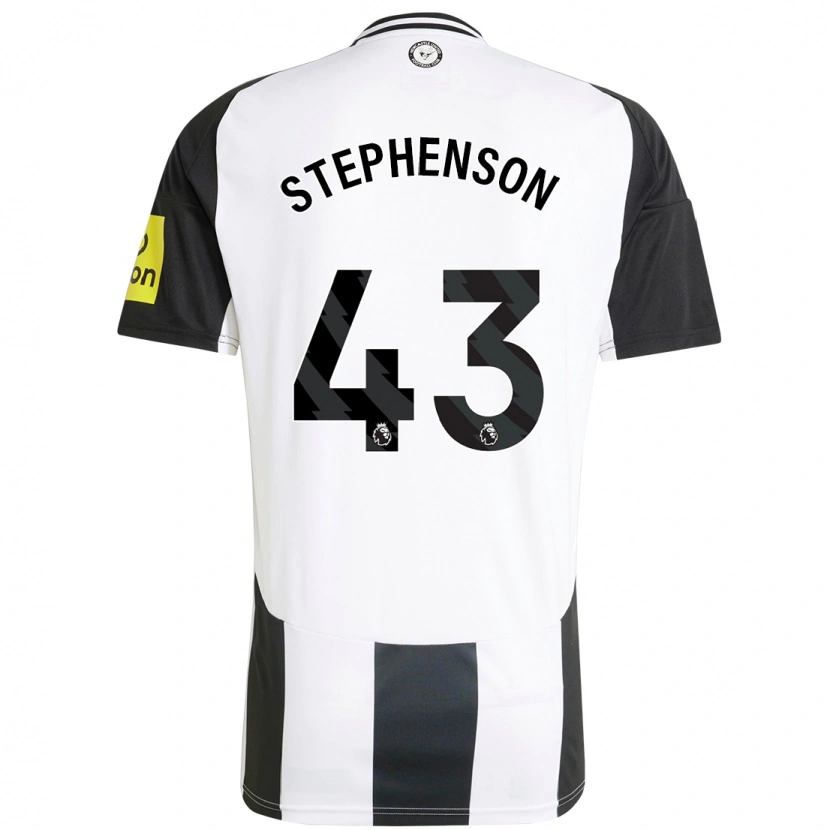 Danxen Mann Dylan Stephenson #43 Hvit Svart Hjemmetrøye Drakt Trøye 2024/25 Skjorter T-Skjorte