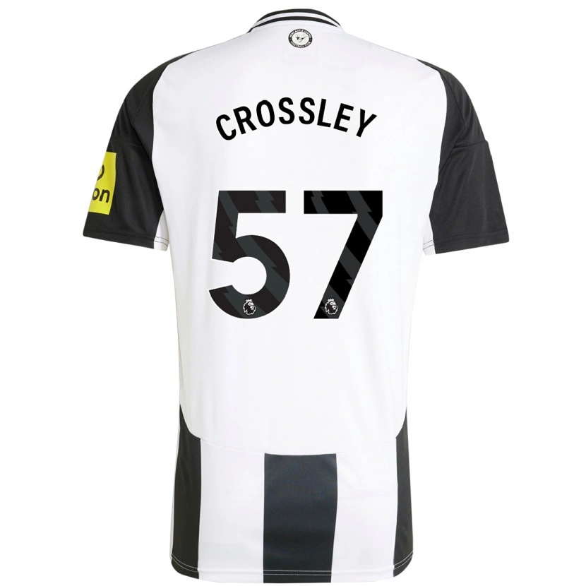 Danxen Mann Kyle Crossley #57 Hvit Svart Hjemmetrøye Drakt Trøye 2024/25 Skjorter T-Skjorte