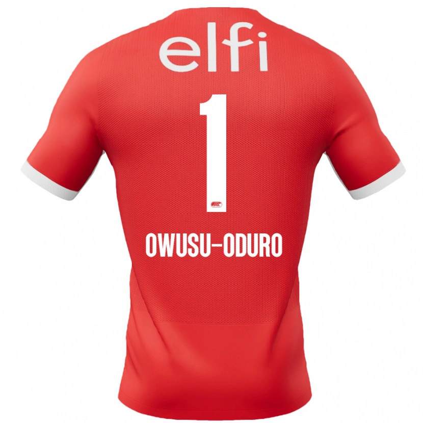 Danxen Mann Rome Jayden Owusu-Oduro #1 Rød Hvit Hjemmetrøye Drakt Trøye 2024/25 Skjorter T-Skjorte