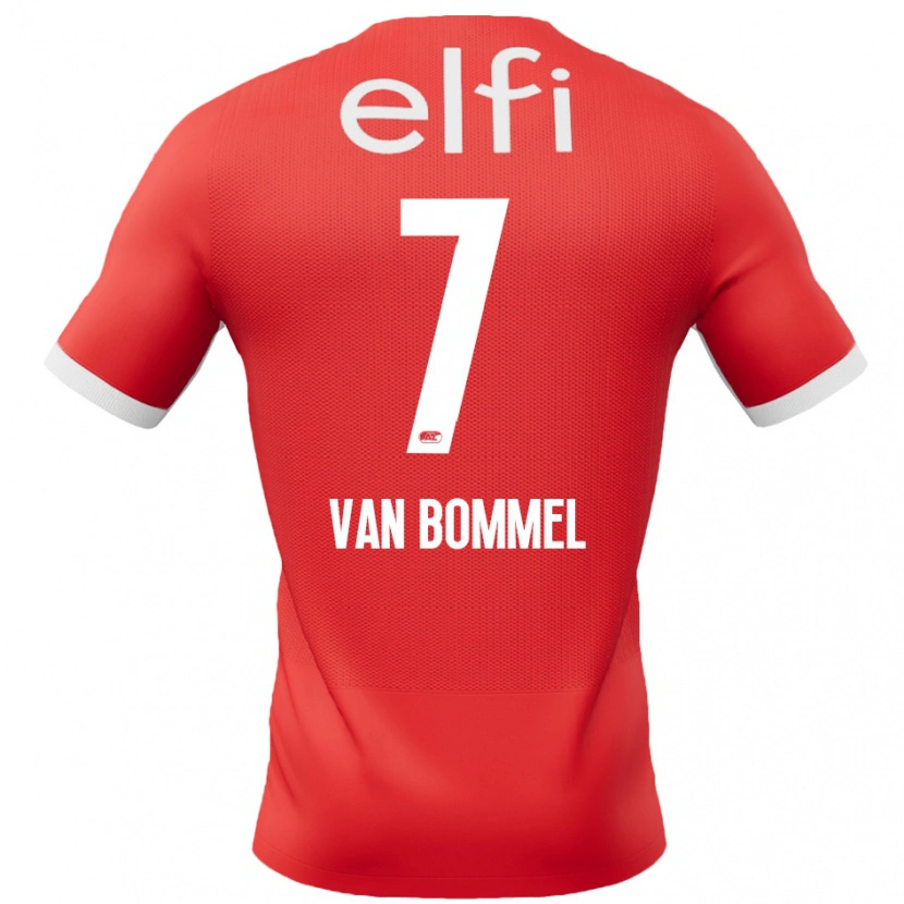 Danxen Mann Ruben Van Bommel #7 Rød Hvit Hjemmetrøye Drakt Trøye 2024/25 Skjorter T-Skjorte