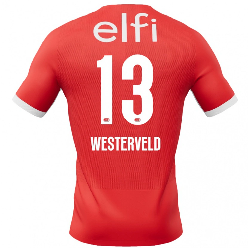 Danxen Mann Sem Westerveld #13 Rød Hvit Hjemmetrøye Drakt Trøye 2024/25 Skjorter T-Skjorte