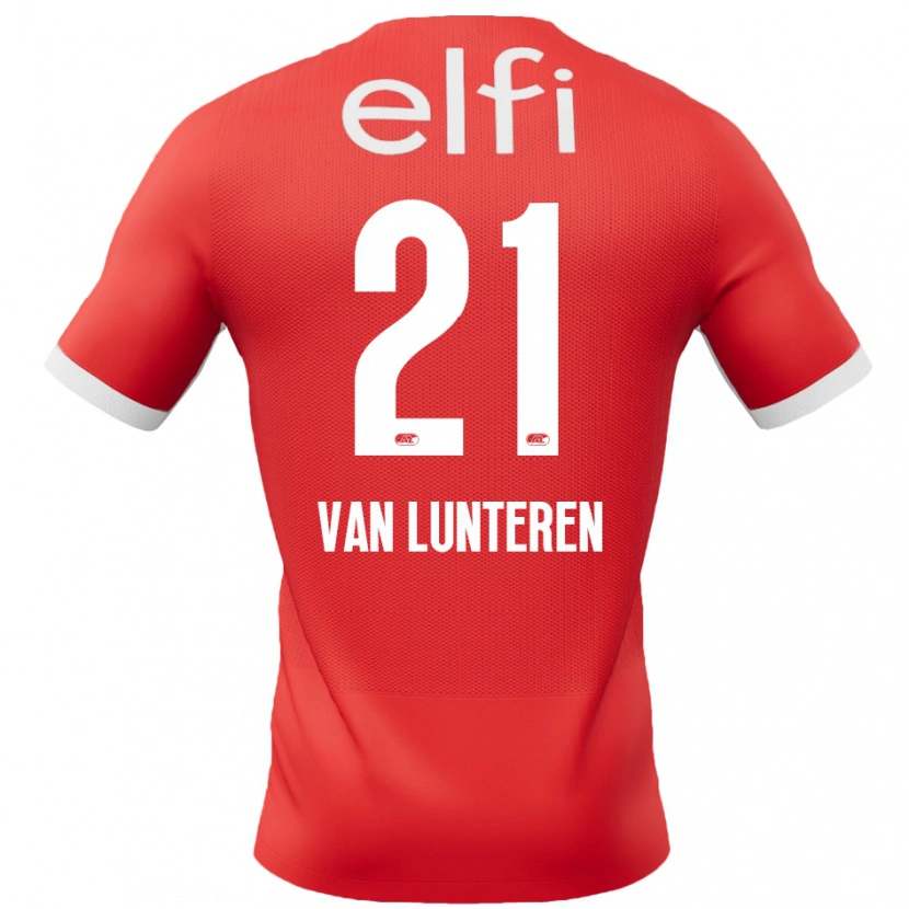 Danxen Mann Desiree Van Lunteren #21 Rød Hvit Hjemmetrøye Drakt Trøye 2024/25 Skjorter T-Skjorte