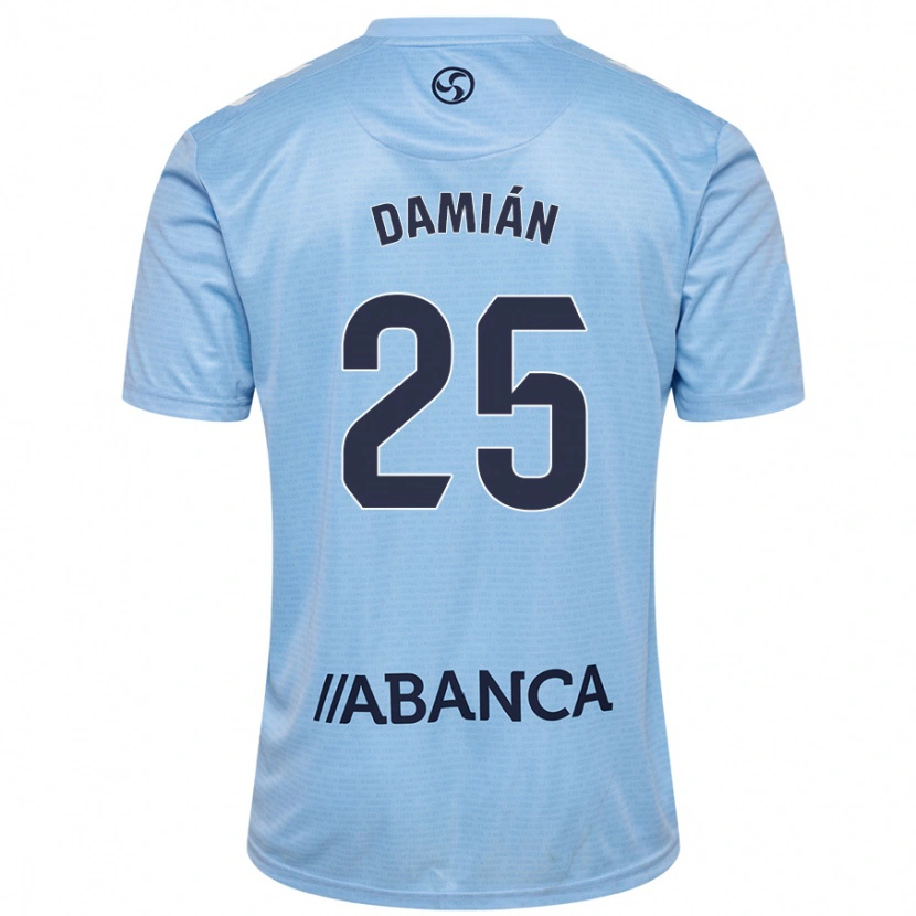 Danxen Mann Damián Rodríguez #25 Himmelblå Hjemmetrøye Drakt Trøye 2024/25 Skjorter T-Skjorte