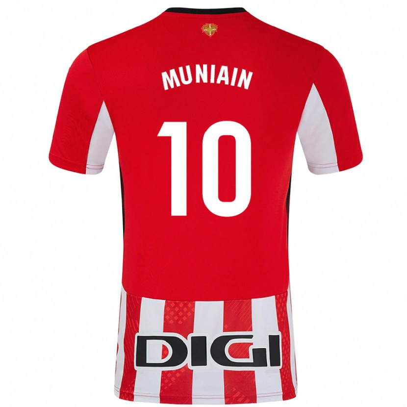 Danxen Mann Iker Muniain #10 Rød Hvit Hjemmetrøye Drakt Trøye 2024/25 Skjorter T-Skjorte