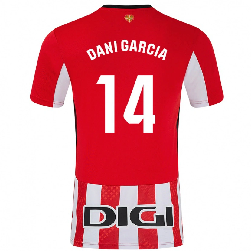Danxen Mann Dani García #14 Rød Hvit Hjemmetrøye Drakt Trøye 2024/25 Skjorter T-Skjorte