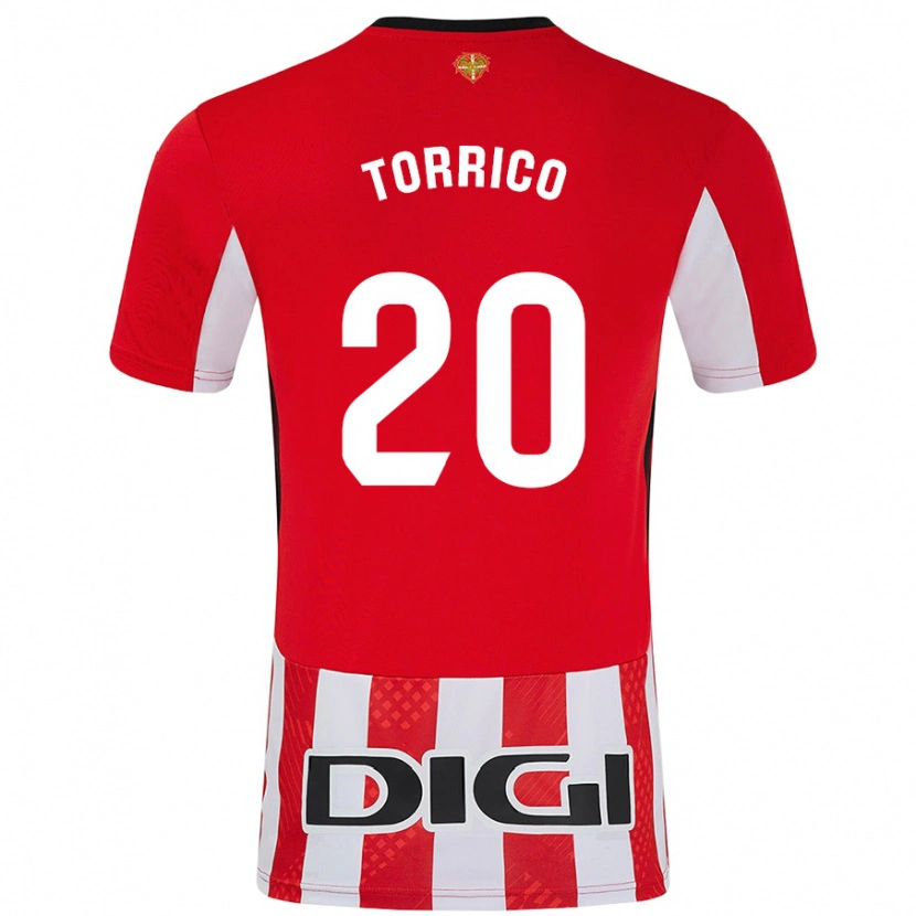 Danxen Mann Aitor Torrico #20 Rød Hvit Hjemmetrøye Drakt Trøye 2024/25 Skjorter T-Skjorte