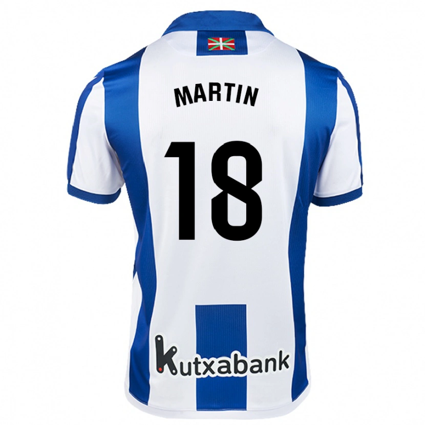 Danxen Mann Hugo Martín #18 Hvit Blå Hjemmetrøye Drakt Trøye 2024/25 Skjorter T-Skjorte