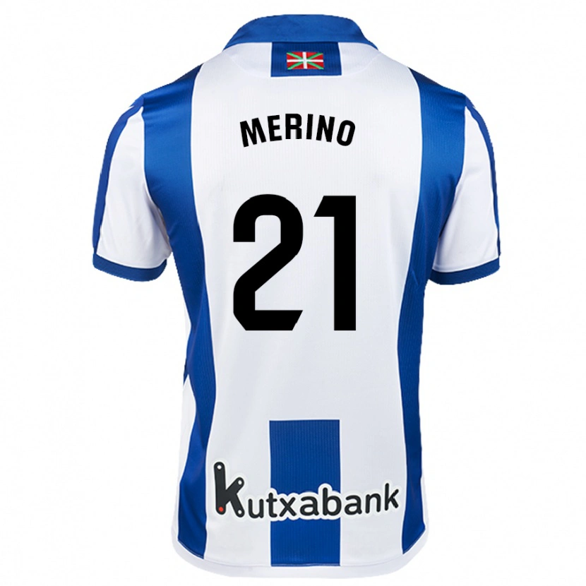 Danxen Mann Jon Merino #21 Hvit Blå Hjemmetrøye Drakt Trøye 2024/25 Skjorter T-Skjorte
