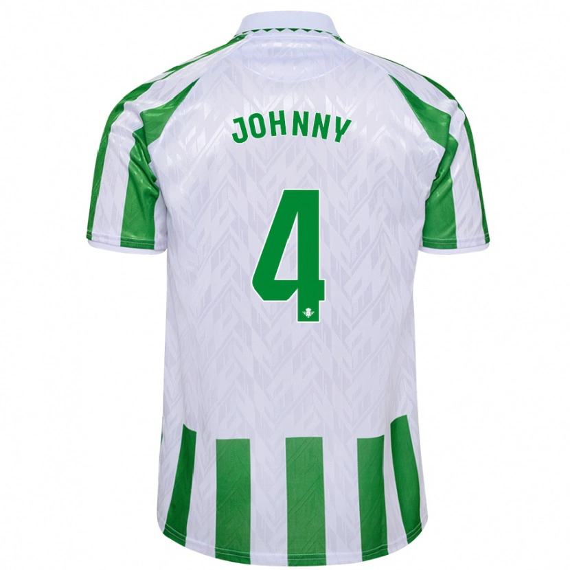 Danxen Mann Johnny Cardoso #4 Grønne Hvite Striper Hjemmetrøye Drakt Trøye 2024/25 Skjorter T-Skjorte