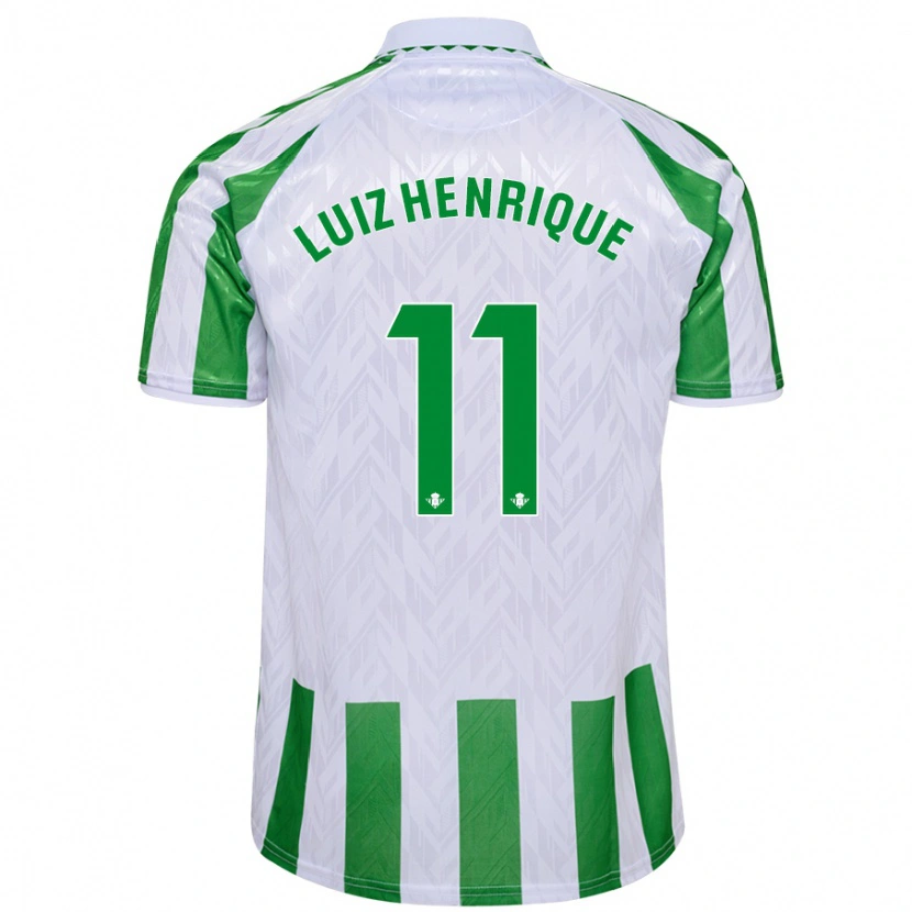 Danxen Mann Luiz Henrique #11 Grønne Hvite Striper Hjemmetrøye Drakt Trøye 2024/25 Skjorter T-Skjorte