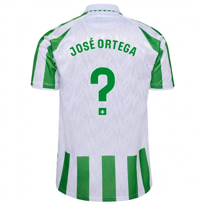 Danxen Mann José Ortega #0 Grønne Hvite Striper Hjemmetrøye Drakt Trøye 2024/25 Skjorter T-Skjorte