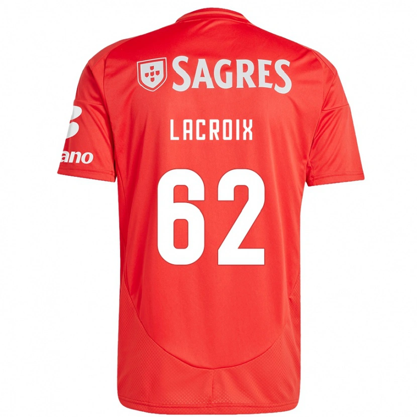 Danxen Mann Lenny Lacroix #62 Rød Hvit Hjemmetrøye Drakt Trøye 2024/25 Skjorter T-Skjorte
