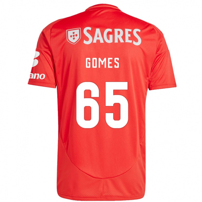 Danxen Mann André Gomes #65 Rød Hvit Hjemmetrøye Drakt Trøye 2024/25 Skjorter T-Skjorte