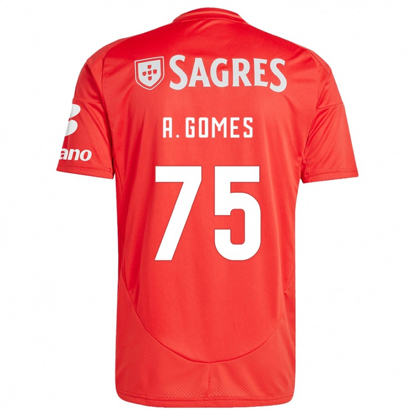 Danxen Mann André Gomes #75 Rød Hvit Hjemmetrøye Drakt Trøye 2024/25 Skjorter T-Skjorte