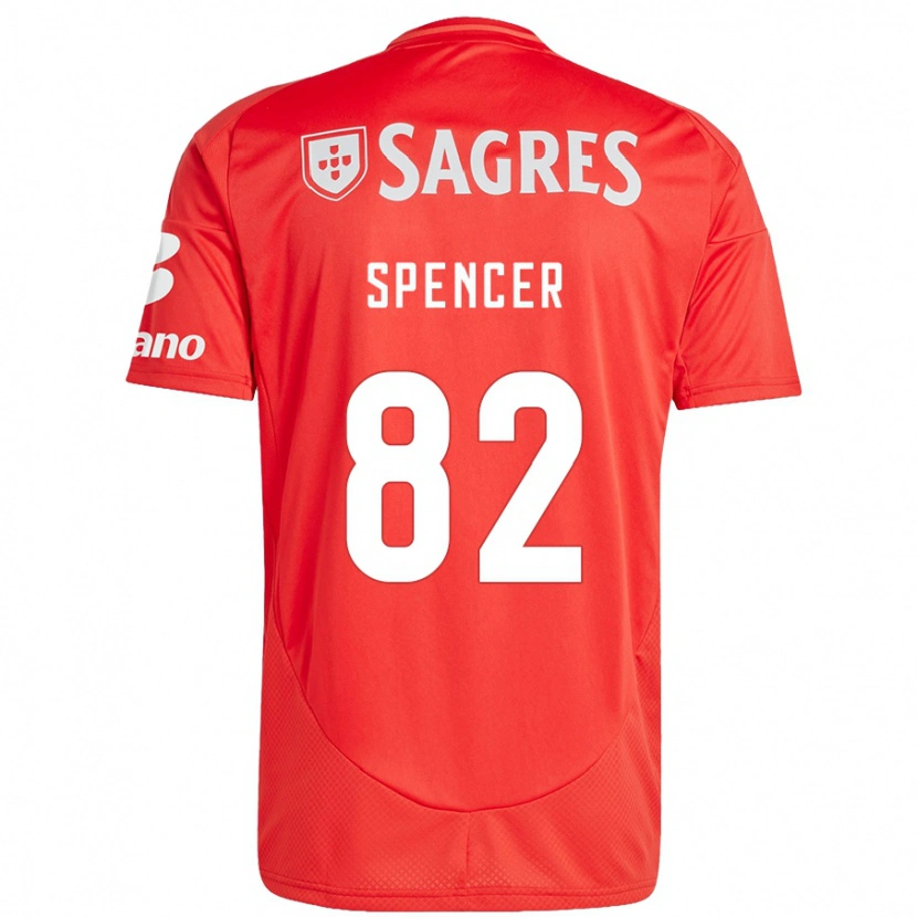 Danxen Mann Diogo Spencer #82 Rød Hvit Hjemmetrøye Drakt Trøye 2024/25 Skjorter T-Skjorte