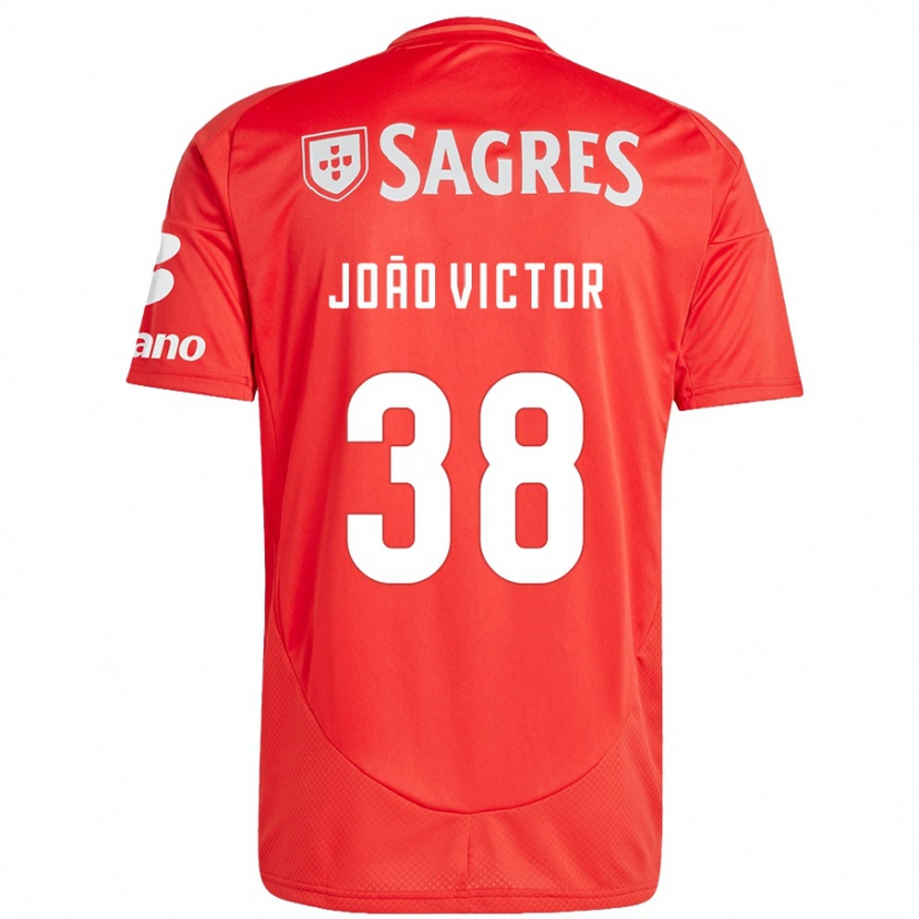Danxen Mann João Victor #38 Rød Hvit Hjemmetrøye Drakt Trøye 2024/25 Skjorter T-Skjorte