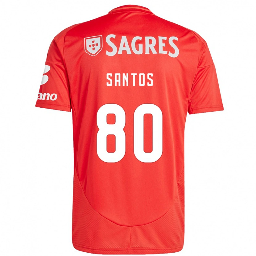 Danxen Mann Pedro Santos #80 Rød Hvit Hjemmetrøye Drakt Trøye 2024/25 Skjorter T-Skjorte