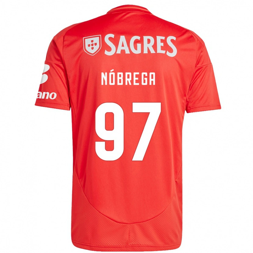 Danxen Mann Ricardo Nóbrega #97 Rød Hvit Hjemmetrøye Drakt Trøye 2024/25 Skjorter T-Skjorte