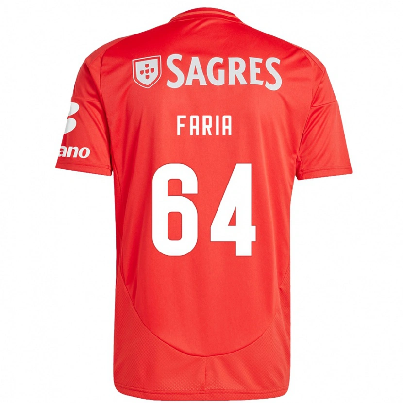 Danxen Mann Hugo Faria #64 Rød Hvit Hjemmetrøye Drakt Trøye 2024/25 Skjorter T-Skjorte