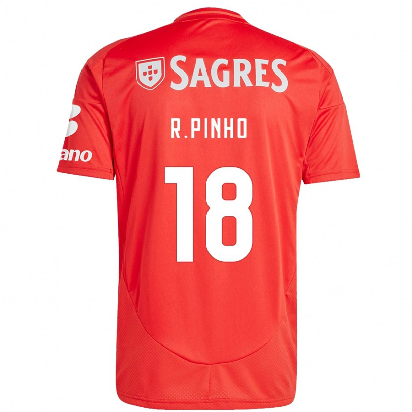 Danxen Mann Rodrigo Pinho #18 Rød Hvit Hjemmetrøye Drakt Trøye 2024/25 Skjorter T-Skjorte