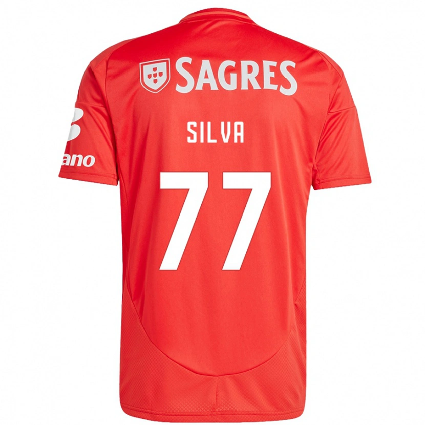 Danxen Mann Jessica Silva #77 Rød Hvit Hjemmetrøye Drakt Trøye 2024/25 Skjorter T-Skjorte
