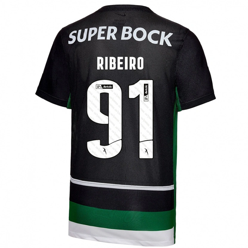 Danxen Mann Rodrigo Ribeiro #91 Svart Hvit Grønn Hjemmetrøye Drakt Trøye 2024/25 Skjorter T-Skjorte
