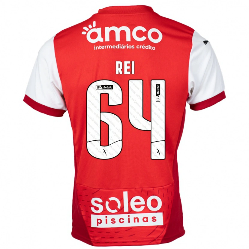 Danxen Mann Ricardo Rei #64 Rød Hvit Hjemmetrøye Drakt Trøye 2024/25 Skjorter T-Skjorte