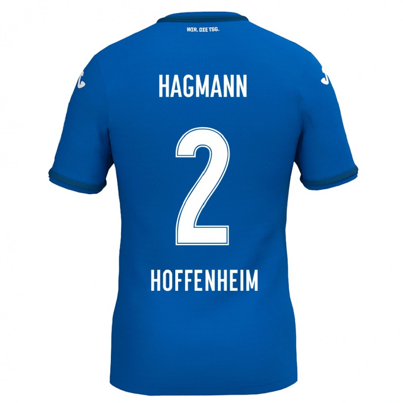 Danxen Mann Felix Hagmann #2 Kongeblå Hjemmetrøye Drakt Trøye 2024/25 Skjorter T-Skjorte