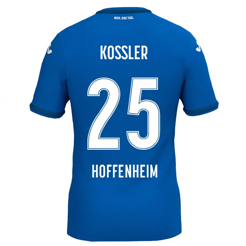 Danxen Mann Melissa Kössler #25 Kongeblå Hjemmetrøye Drakt Trøye 2024/25 Skjorter T-Skjorte