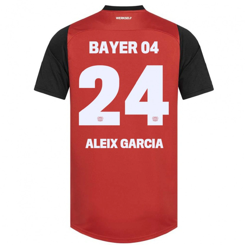 Danxen Mann Aleix García #24 Rød Svart Hjemmetrøye Drakt Trøye 2024/25 Skjorter T-Skjorte